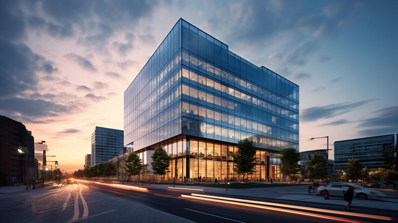 Panoramic Showcase Capturing the Essence of Modernity, Elegance, and Prosperous Real Estate Properties in the Heart of Urban Innovation and Business Excellence Image description